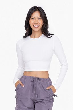 Essential Micro-Ribbed Cropped Athleisure