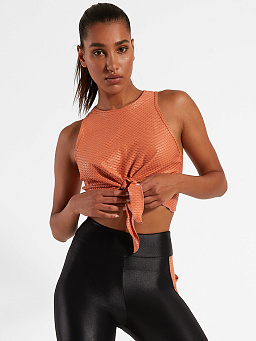 Mayra Front Tie Netz Muscle - Cosmo Orange